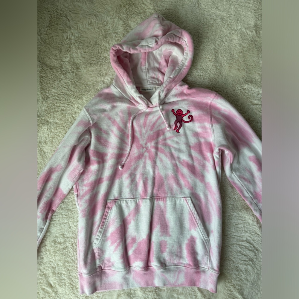 Roller Rabbit Pink Tie Dye Hoodie- Size S